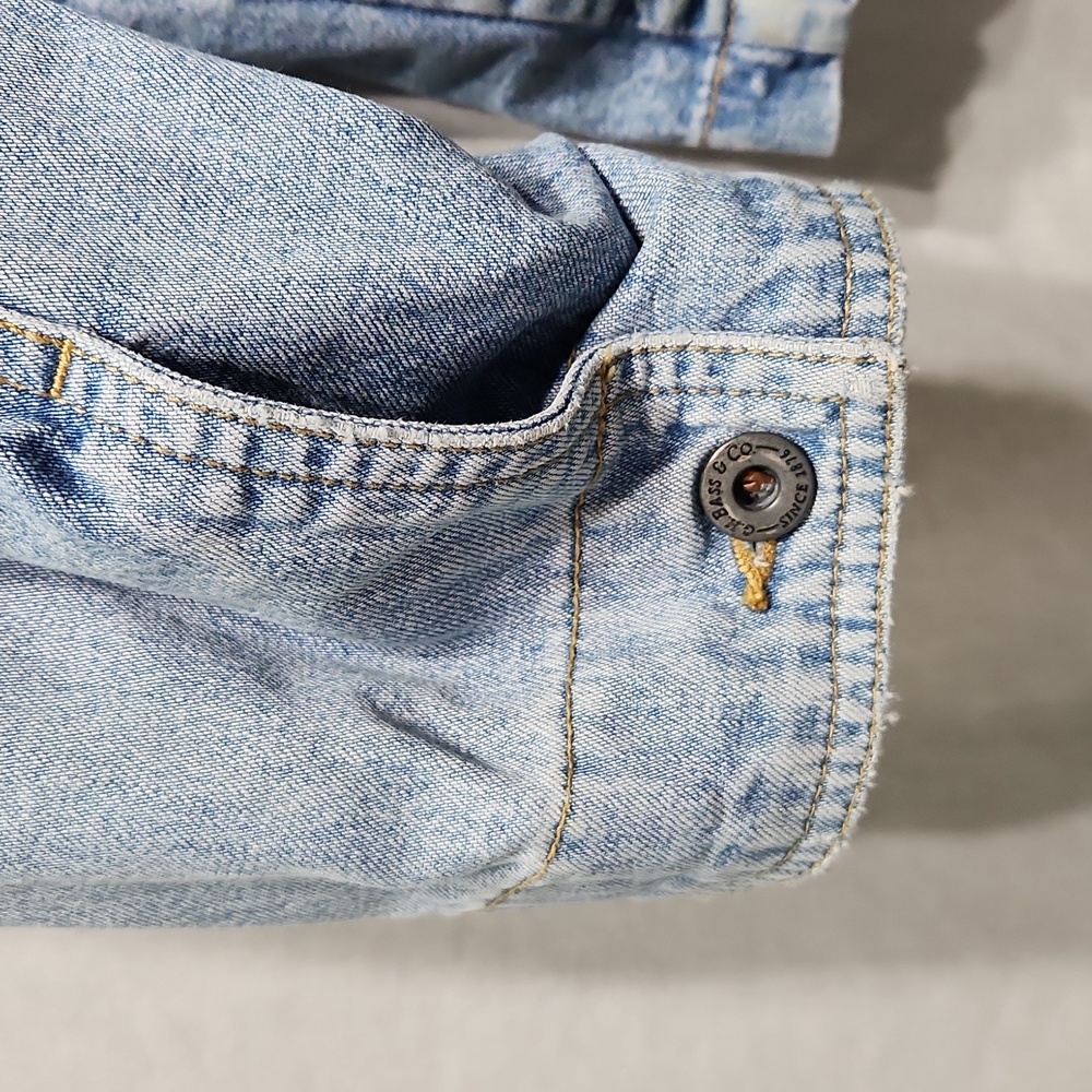 Denim Button Front Jacket - Picture 3 of 5